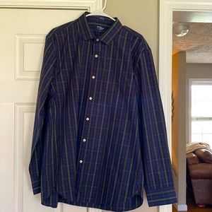 J. Crew Men’s Button Down Size XL 17-17.5 Excellent Condition Blue, Green,Yellow